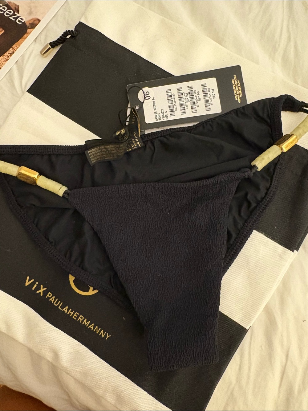 Vix by Paula Hermanny Harper Black Bikini Bottom – small NEW Black Swimwear